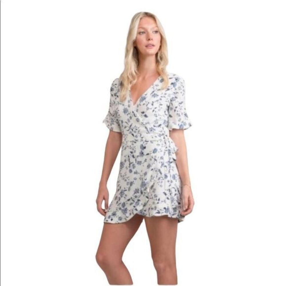 GREYLIN floral wrap dress size small.